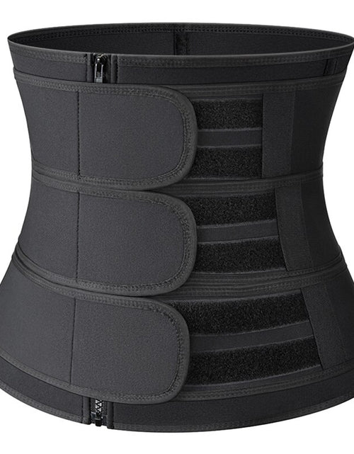 Load image into Gallery viewer, Men Body Shaper Neoprene Sauna Workout Waist Trainer Trimmer Belt for Weight Loss Sweat Belly Belt with Double Straps Shapewear
