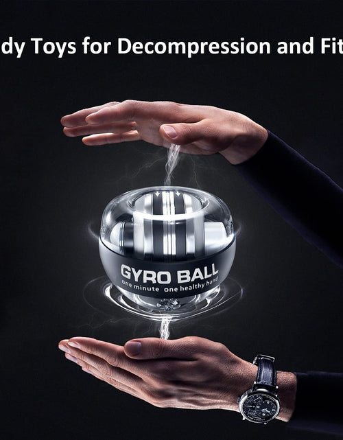 Load image into Gallery viewer, LED Gyroball Wrist Power Hand Ball Self-starting Gyro ball 2000kg Powerball Arm Hand Muscle Force Trainer  Exercise Strengthener
