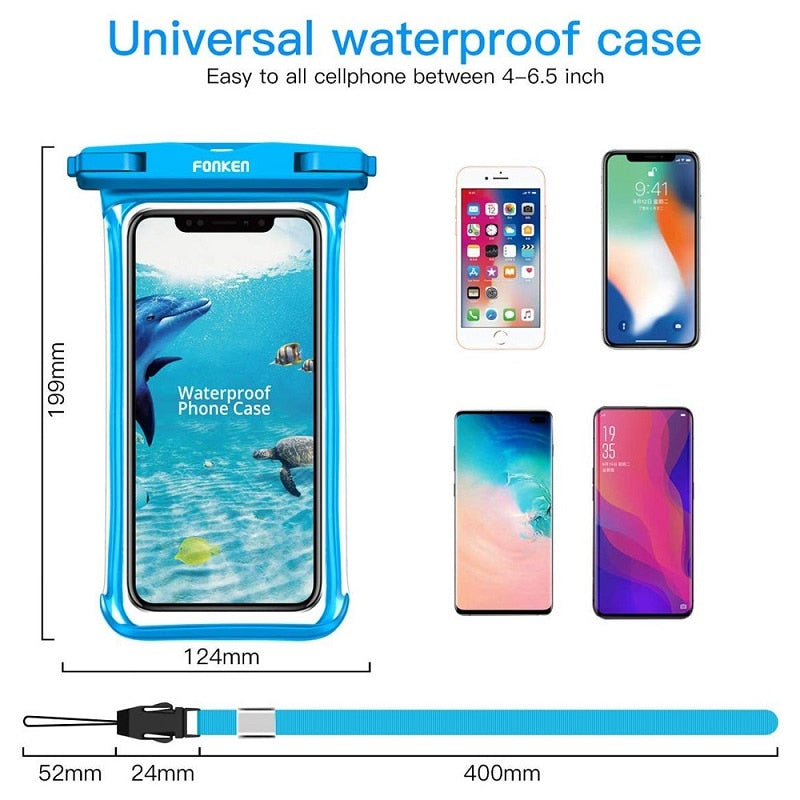 Waterproof Phone Case For Iphone Samsung Xiaomi Swimming Dry Bag Underwater Case Water Proof Bag Mobile Phone Coque Cover