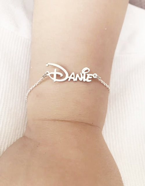 Load image into Gallery viewer, Lovely New Baby Bracelet Personalized Children Jewelry Stainless Steel Custom Kids Name Bracelet Handmade Gifts
