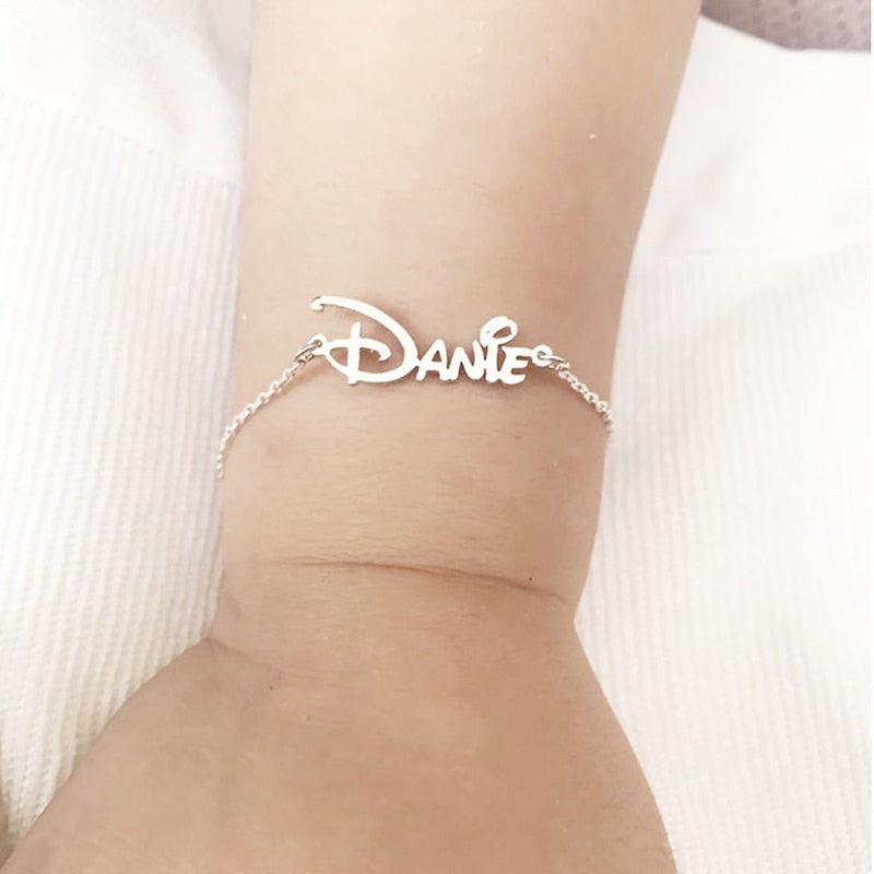 Lovely New Baby Bracelet Personalized Children Jewelry Stainless Steel Custom Kids Name Bracelet Handmade Gifts