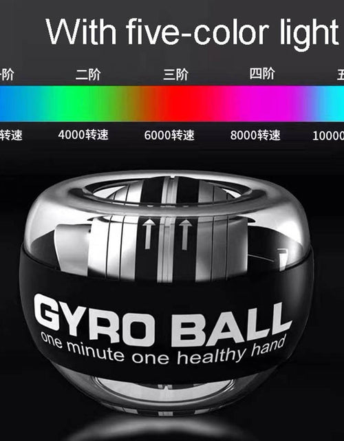 Load image into Gallery viewer, LED Gyroball Wrist Power Hand Ball Self-starting Gyro ball 2000kg Powerball Arm Hand Muscle Force Trainer  Exercise Strengthener
