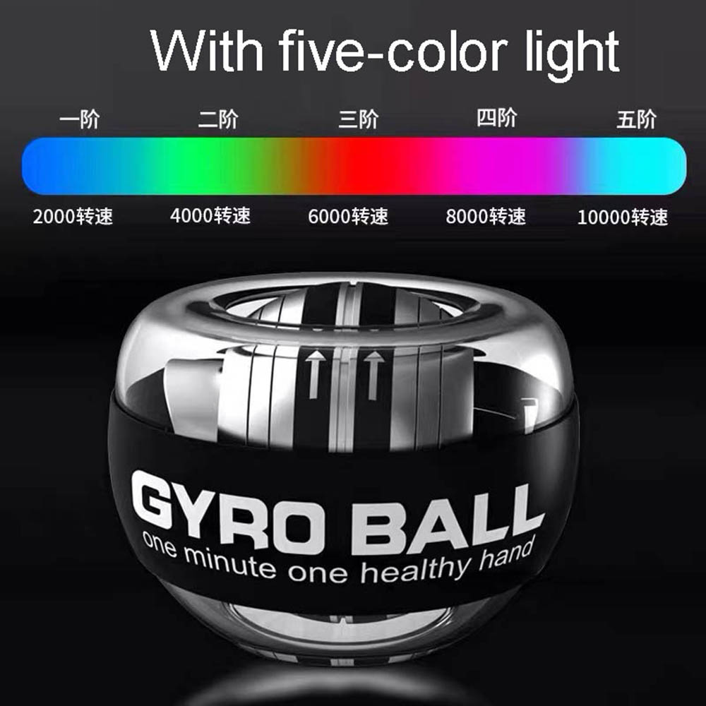 LED Gyroball Wrist Power Hand Ball Self-starting Gyro ball 2000kg Powerball Arm Hand Muscle Force Trainer  Exercise Strengthener