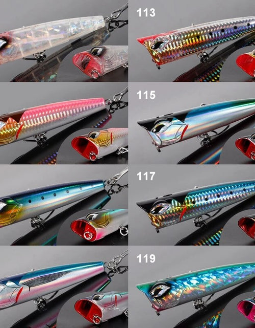 Load image into Gallery viewer, 1pc 190mm 129g Topwater Popper Fishing Lures Bubble Jet Popper Bait Wobblers for GT Tuna Sea Fishing Lure
