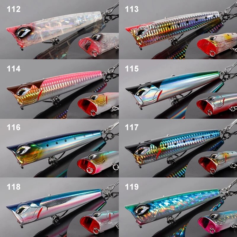 1pc 190mm 129g Topwater Popper Fishing Lures Bubble Jet Popper Bait Wobblers for GT Tuna Sea Fishing Lure