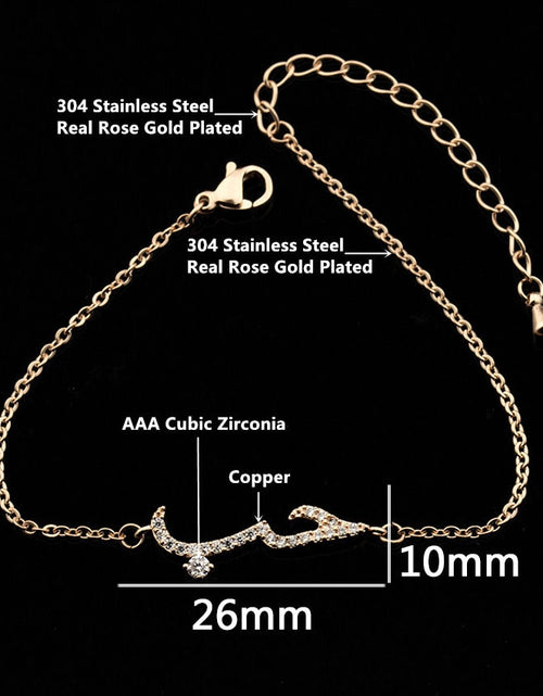 Load image into Gallery viewer, Charm Lovely Arabic CZ Love Statement Bracelets &amp; Bangles For Women Men Stainless Steel Ketting Pulseira New in все по 1 гривне
