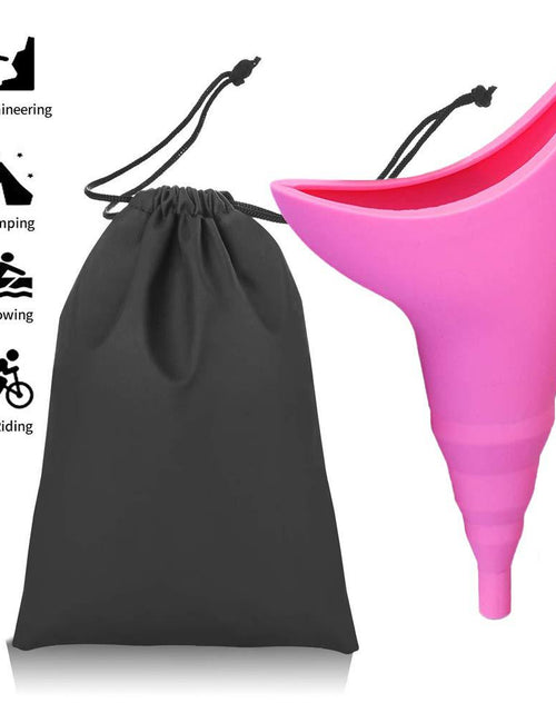 Load image into Gallery viewer, Ladies portable outdoor emergency standing urinal female silicone urinal
