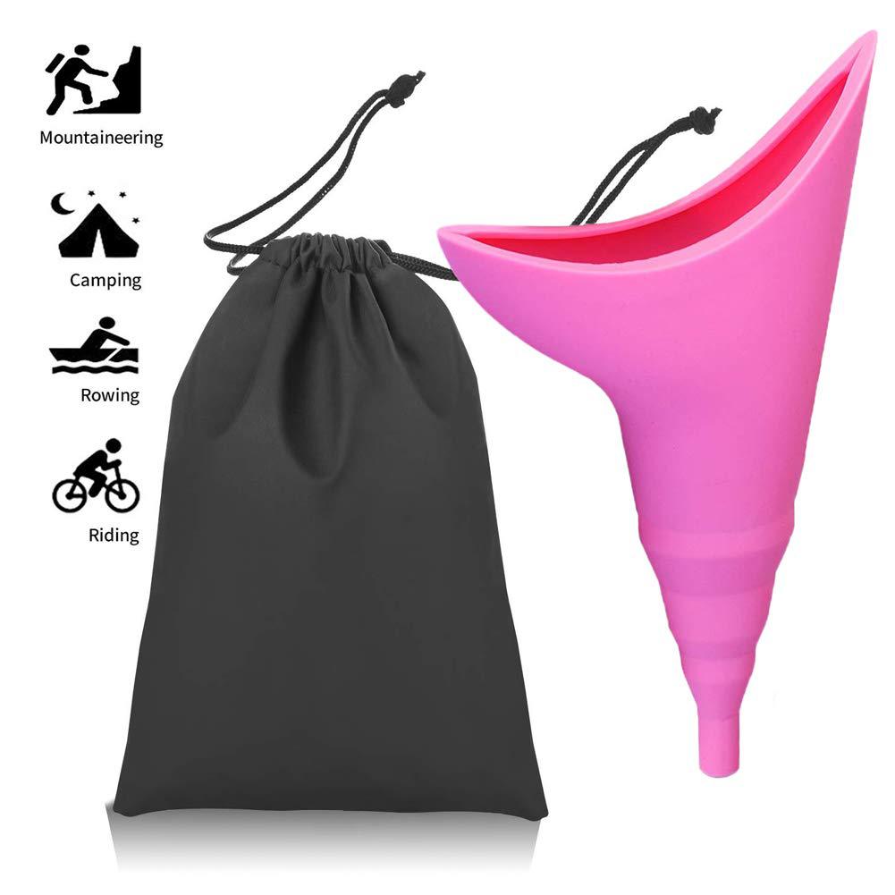 Ladies portable outdoor emergency standing urinal female silicone urinal