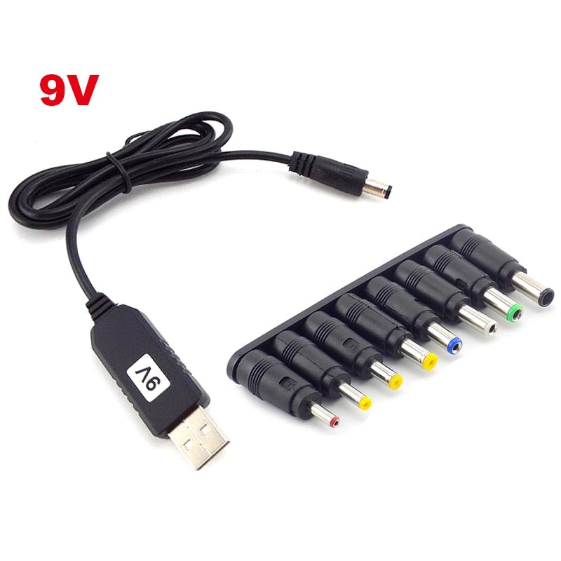 USB to DC Power Cable Universal USB to DC Jack Charging Cable Power Cord Plug Connector Adapter for Router Mini Fan Speaker