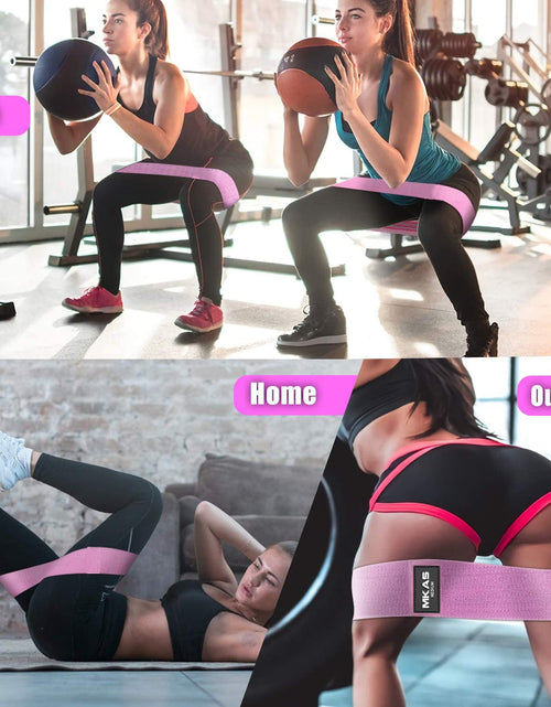 Load image into Gallery viewer, Hip Fitness Resistance Bands Exercise Workout Set Fabric Loop Yoga Booty Bands 3-Piece For Leg Thigh Butt Squat Glute Equipment
