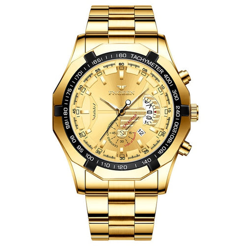 Load image into Gallery viewer, Luxury Men&#39;s Watches Stainless Steel Band Fashion Waterproof Quartz Watch For Man Calendar Male Clock Reloj Hombre S001
