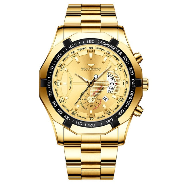 Luxury Men's Watches Stainless Steel Band Fashion Waterproof Quartz Watch For Man Calendar Male Clock Reloj Hombre S001