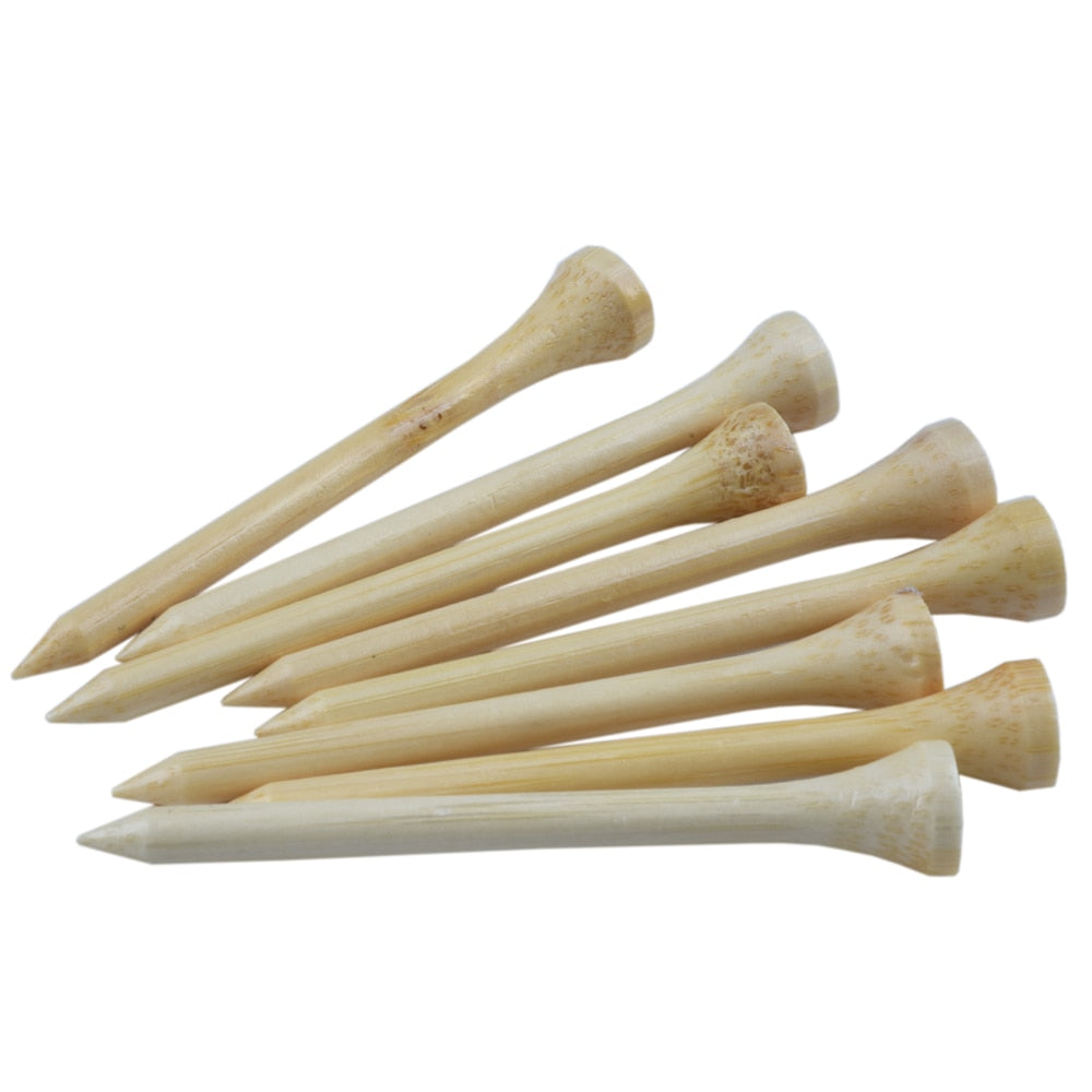 100Pcs/Set Golf Tees Bamboo Tee Golf Balls Holder 4 Sizes Available Stronger than Wood Tees Drop Ship