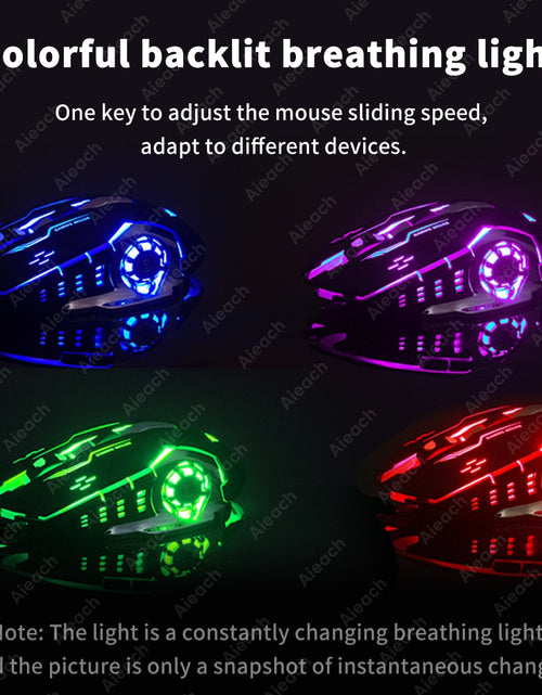 Load image into Gallery viewer, Rechargeable Wireless Mouse Gaming Computer Silent Bluetooth Mouse USB Mechanical E-Sports Backlight PC Gamer Mouse For Computer
