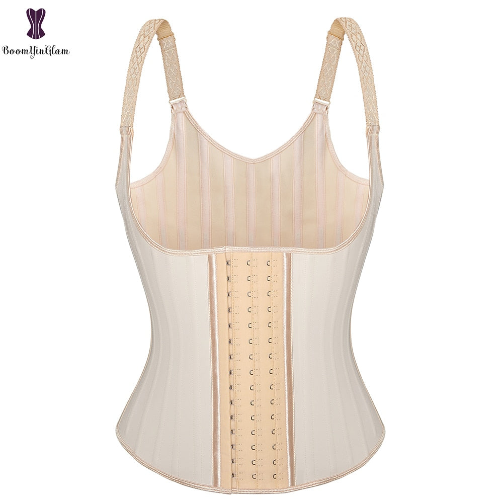 Latex Body Slimming Shapewear Vest Waist Trainer Sweat Sport Shaper Belly Sheath Modeling Straps Steel Boned Posture Shaper Belt