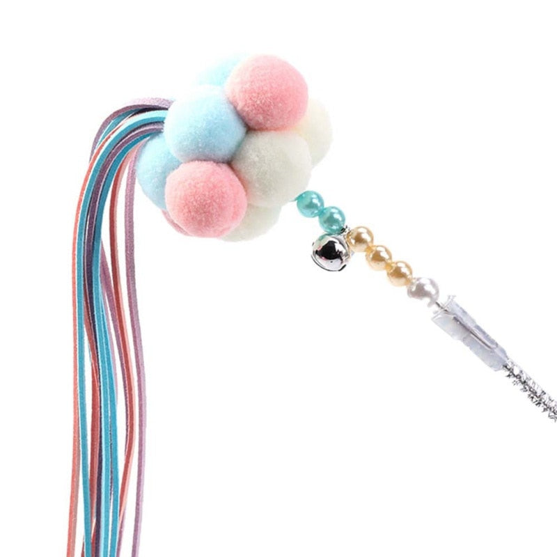 Interactive Cat Toy Funny Simulation Feather Bird with Bell Cat Stick Toy for Kitten Playing Teaser Wand Toy Cat Supplies