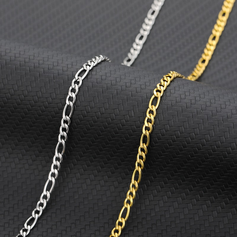 Chain Necklace Women Gold  Color Female Male Long Necklace Stainless Steel Classic Choker Chains Jewerly Wholesale