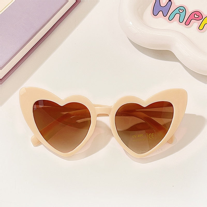 2023 New Kids Cartoon Heart Sunflower Fruit Rabbit Ears Sunglasses Girls Boy Children Outdoor Round Polarized UV400 Sun Glasses