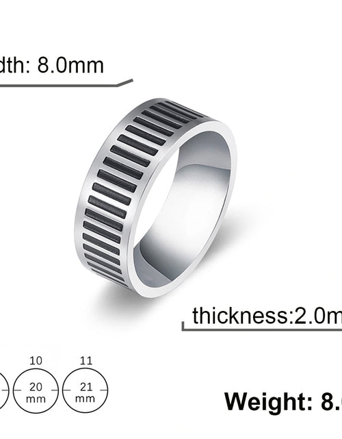 Load image into Gallery viewer, Stainless Steel Ring for Men Women 8MM Wide Geometric Casual Finger Rings 2023 Fashion Jewelry Wedding Gift for Lover
