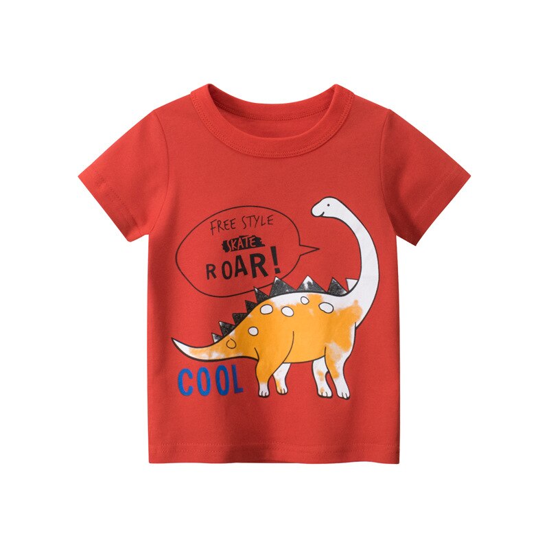 Baby Boy  Summer T-Shirts Kids Toddler Children Cartoon Animals Shark Dinosaur Print Cotton Tee Tops Clothes