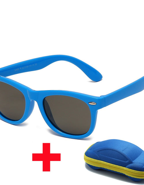 Load image into Gallery viewer, Baby Silicone Sunglasses with Glasses Box  Boys Girls Outdoor Goggles Sun Glasses AC Lens Safety Glasses and Cases Gift for Kids
