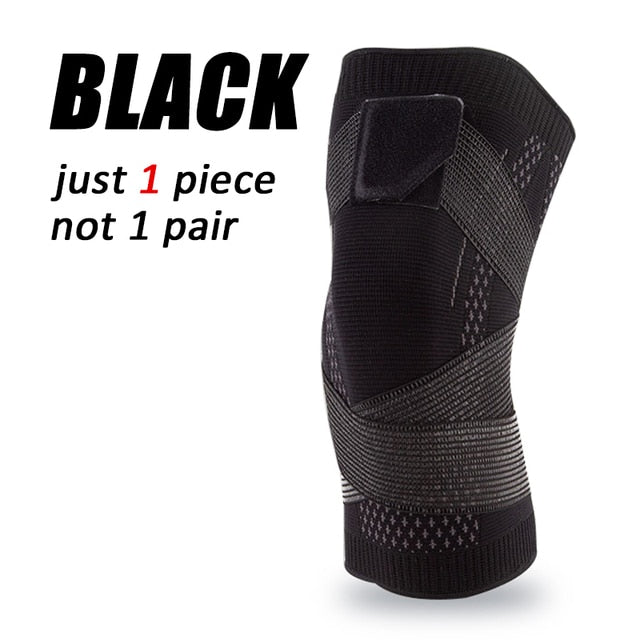 1 PCS Compression Knee Pads Basketball Sleeve Protector Elastic Kneepad Brace Spring Support Running Silicone