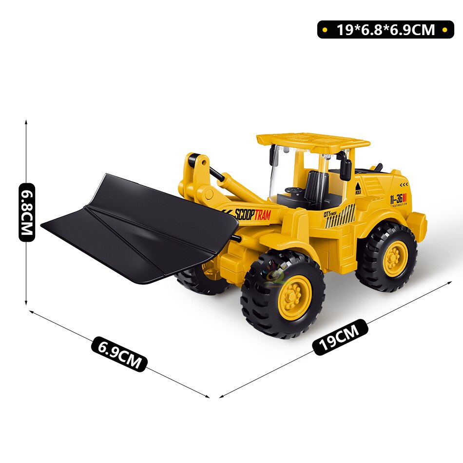 Engineering Plastic Inertia Car City Construction Excavator Crane Dump Truck Classic Vehicle Toys For Children