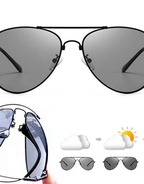 Load image into Gallery viewer, New Titanium Polarized Pilot Sunglasses Men Outdoor Car Driving Photochromic Memory metal Toad Sunglasses For Men UV400
