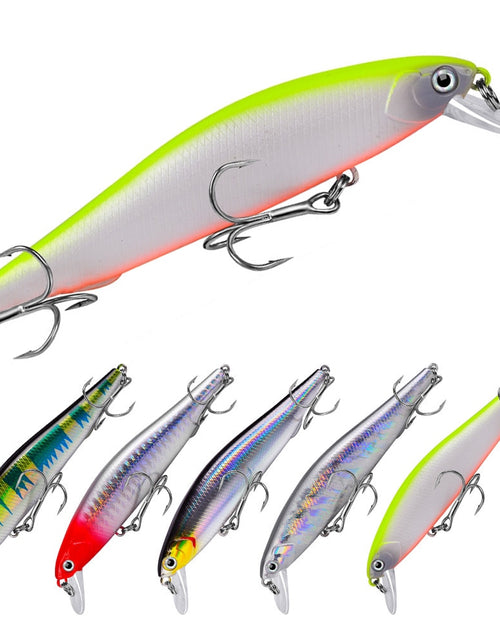 Load image into Gallery viewer, 1pcs Fishing Lure Minnow  Artificial Bait 3D Eyes Plastic Wobblers Tackle Pesca Far-casting Magnet System
