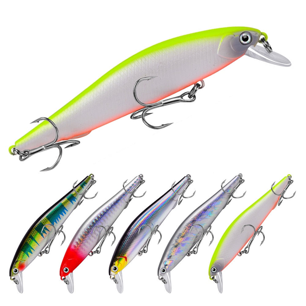 1pcs Fishing Lure Minnow  Artificial Bait 3D Eyes Plastic Wobblers Tackle Pesca Far-casting Magnet System