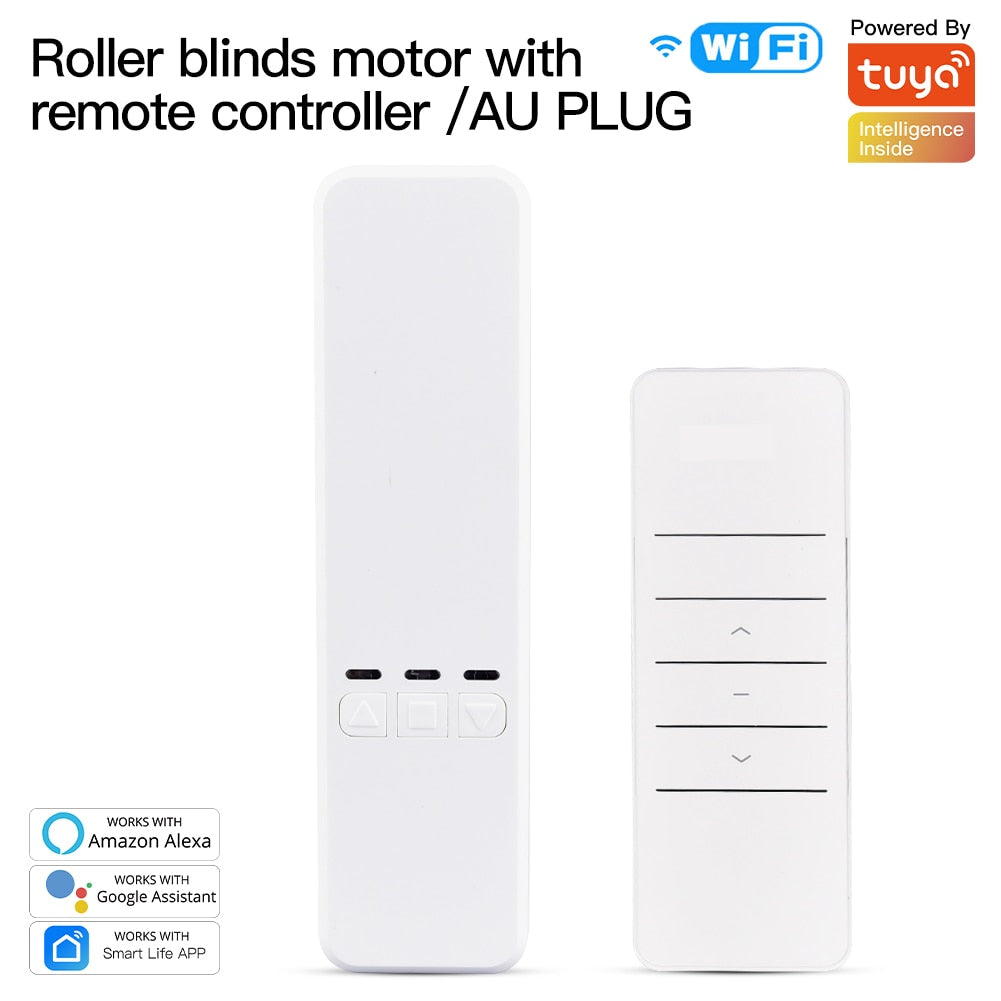 WiFi Motorized Chain Roller Blinds Shade Shutter Drive Electric Curtain Motor RF Remote Tuya Smart App Control Alexa/Google