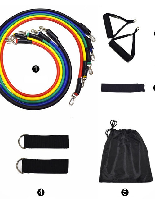 Load image into Gallery viewer, 11 Pcs/Set Latex Resistance Band Training Exercise Tube Yoga Rope Pull Elastic Rubber Expander Fitness Equipment Belt
