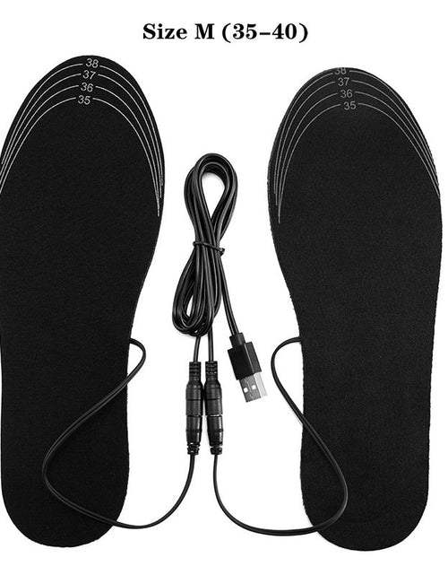 Load image into Gallery viewer, USB Heated Shoe Insoles Feet Warm Sock Pad Mat Electrically Heating Insoles Washable Warm Thermal Insoles Unisex
