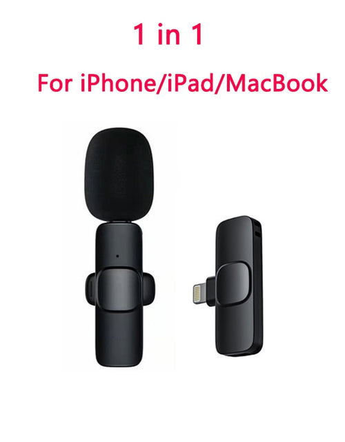 Load image into Gallery viewer, New Wireless Lavalier Microphone Portable Audio Video Recording Mini Mic for iPhone Android Live Broadcast Gaming Phone Mic
