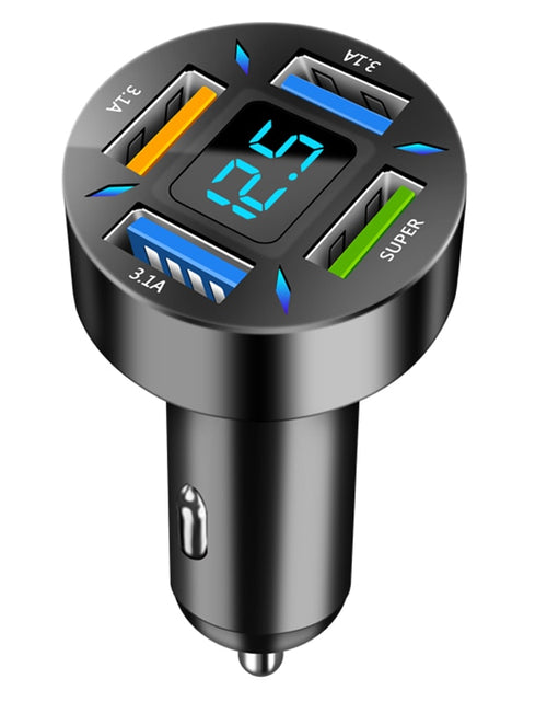 Load image into Gallery viewer, 66W 4 Ports USB Car Charger Fast Charging PD Quick Charge 3.0 USB C Car Phone Charger Adapter For iPhone 13 12 Xiaomi Samsung
