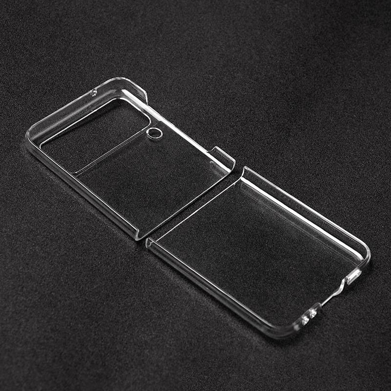 Case For Galaxy Z Flip 3 Flip 4 5G Transparent Hard PC Anti-knock Back Cover For Samsung Galaxy Z Flip3 Flip4 Case Bumper Shell