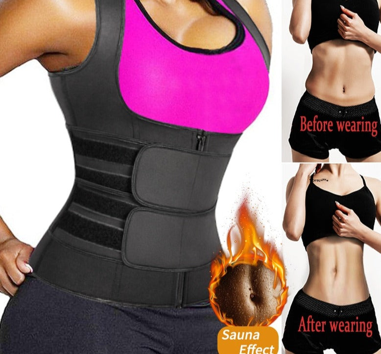 Sweat Waist Trainer Vest Slimming Corset for Weight Loss Body Shaper Sauna Suit Compression Shirt Belly Girdle Tops Shapewear