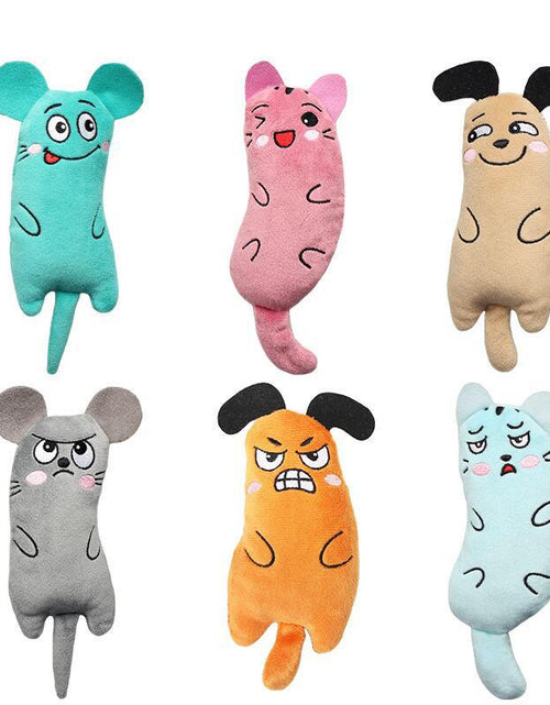 Load image into Gallery viewer, Cute Cat Toys Funny Interactive Plush Cat Toy Mini Teeth Grinding Catnip Toys Kitten Chewing Squeaky Toy Pets Accessories
