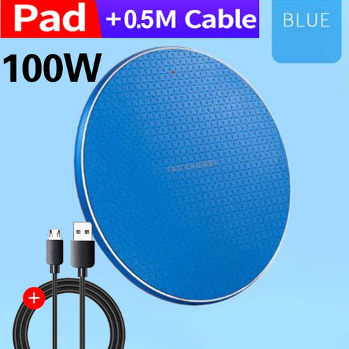 Load image into Gallery viewer, 100W Wireless Charger for iPhone 14 13 12 11 Xs Max X XR Plus Super Fast Charging Pad for Ulefone Doogee Samsung Note 9 Note S21
