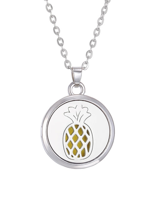 Load image into Gallery viewer, Tree of Life Aromatherapy Necklace Perfume Essential Oil Diffuser Open Stainless Steel  Locket Pendant Aroma Diffuser Necklace
