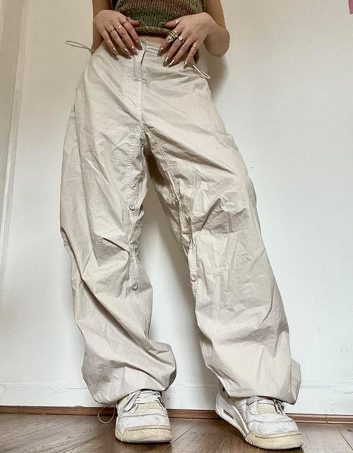 Load image into Gallery viewer, Women Casual Baggy Wide Leg Sweatpants Fashion Vintage Chic Solid Drawstring Trousers Y2K Loose Streetwear Joggers Cargo Pants
