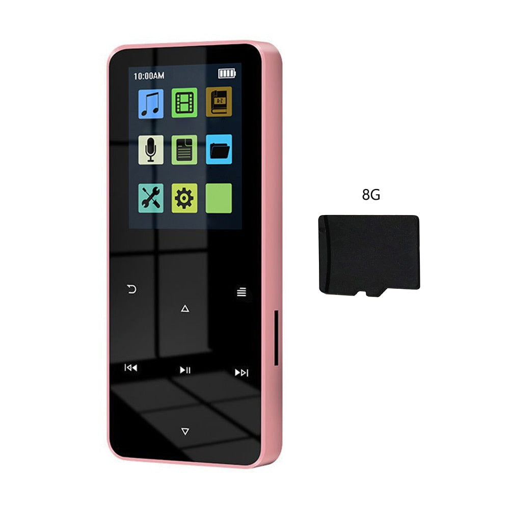 MP4 Player With Bluetooth Built-in Speaker Touch Key FM Radio Video Play E-book HIFI Metal 2.0 Inch Touch MP3 MP4 Music Player