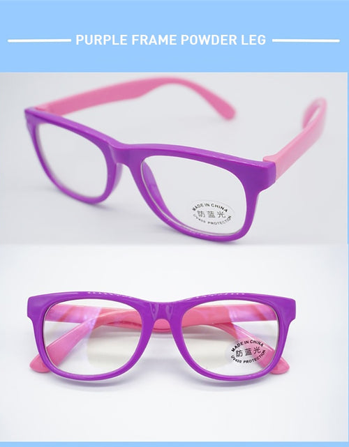 Load image into Gallery viewer, 2022 TR90 Round Blue Light Kids Glasses Silicone Flexible Optical Frame Boys Girls Computer Transparent Blocking Eyeglasses
