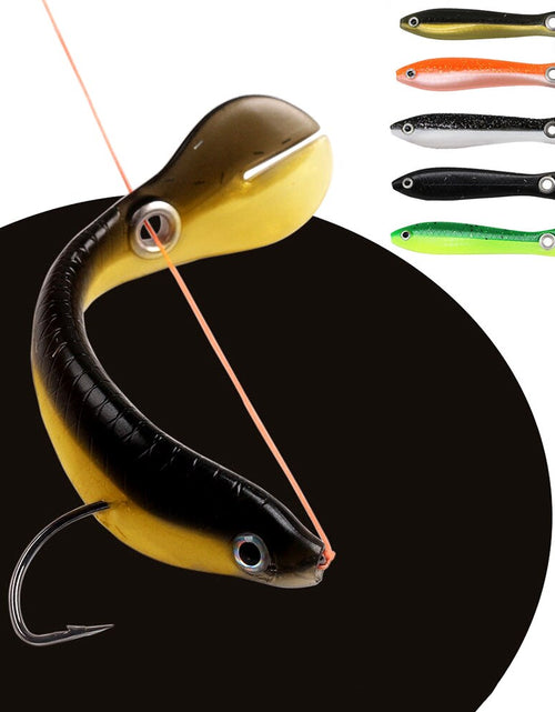 Load image into Gallery viewer, 5PCS/Lot Soft Fishing Bait 6g 10cm Wobble Tail Lure Silicone Small Loach Artificial Baits For Bass Pike Fishing With Hook&amp;Box
