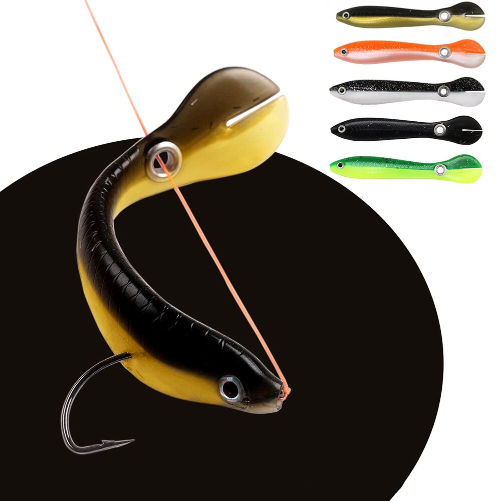 5PCS/Lot Soft Fishing Bait 6g 10cm Wobble Tail Lure Silicone Small Loach Artificial Baits For Bass Pike Fishing With Hook&amp;Box