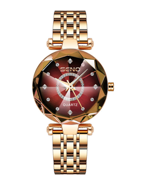 Load image into Gallery viewer, Steel Band Women&#39;s Watch Fashion Crystal Ladies Quartz Relogio Feminino Female Montre Reloj Mujer Zegarek Damski
