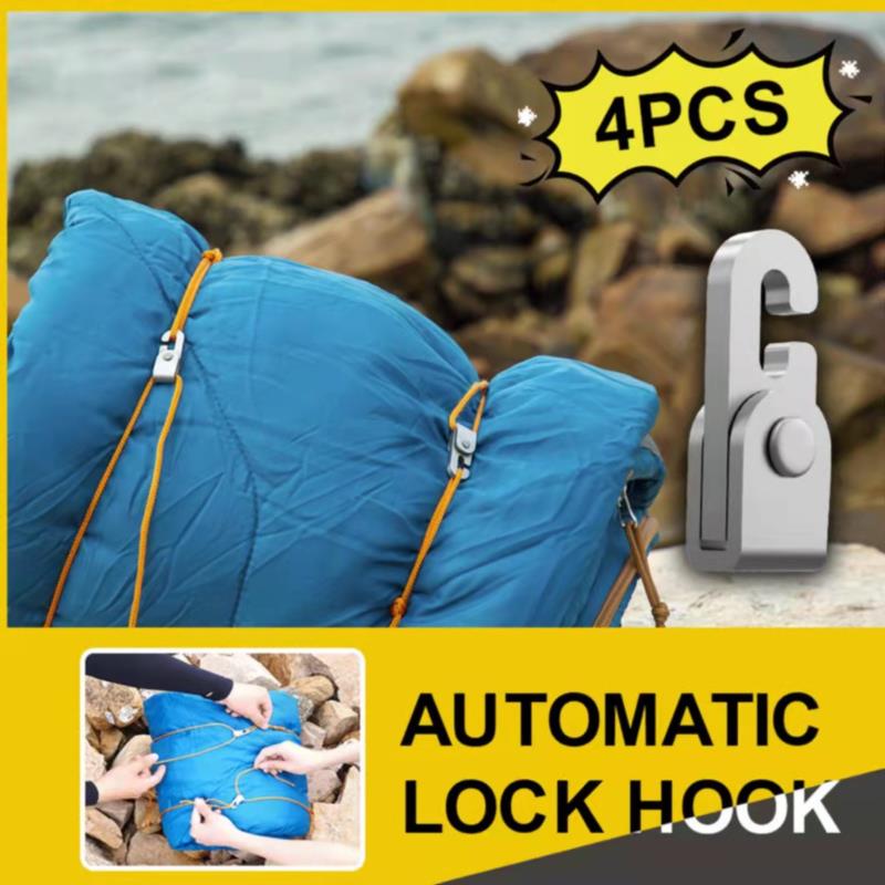 Knot Easy Tighten Rope Kit For Camping Automatic Lock Hook Self-locking Free tent accessories  camping accessories