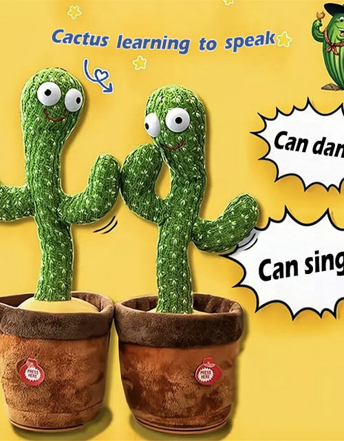 Load image into Gallery viewer, Dancing Cactus Toy Repeat Talking USB Charging Can Sing Record Cactus Bailarín Dansant Kids Education Toys Birthday Present
