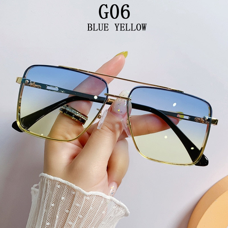 Sunglasses Women 2022 Square Fashion Glasses Rimless Shades  Retro Vasos Decorativos Lunette De Soleil Femme Zonnebril Dames Sol