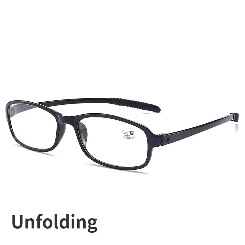 Men Women Folding Reading Glasses with Box Fashion Design Computer Glasses Unisex Presbyopia Prescription Eyewear with Diopter